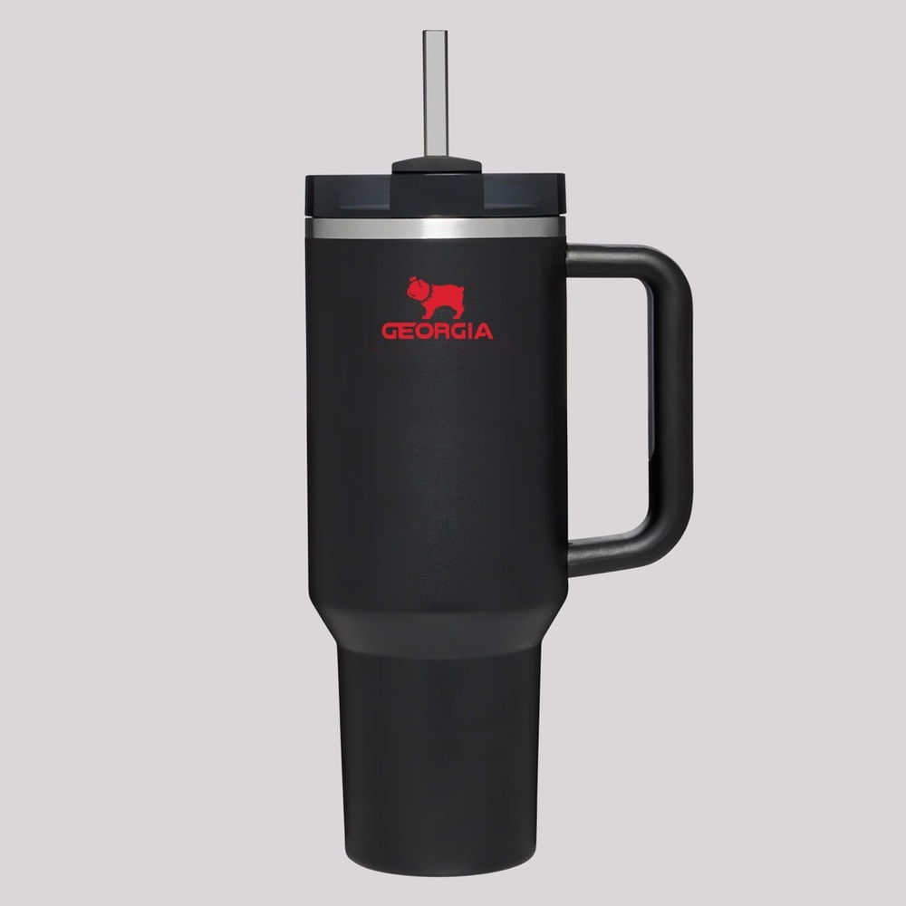 Collegiate University of Georgia Stanley Style 40oz Tumbler with Lid and Handle